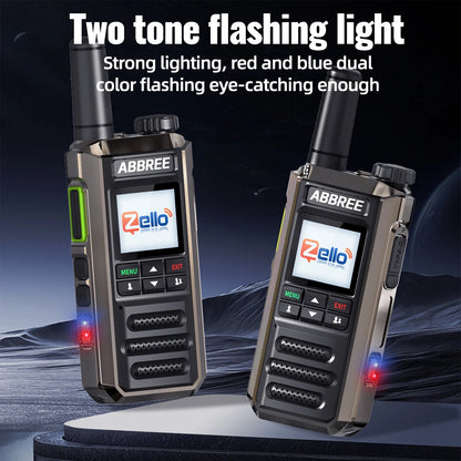 ABBREE GP-18 Zello PoC Radio Global Unlimited Distance Dual SIM Card Slots Android Bluetooth Flashlight WIFI 3G/4G Network Radio