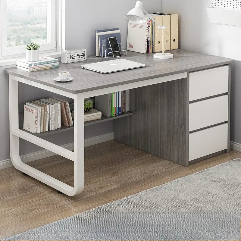New model Desk Desktop Computer Desk Simple Home Desk Student Bedroom Bookshelf Integrated Writing Desk