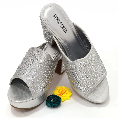 2023 Fashion Women Summer Autumn Skid-proof Square Toe Shoes  Heels Italian Woman Wedding for Party Shoes