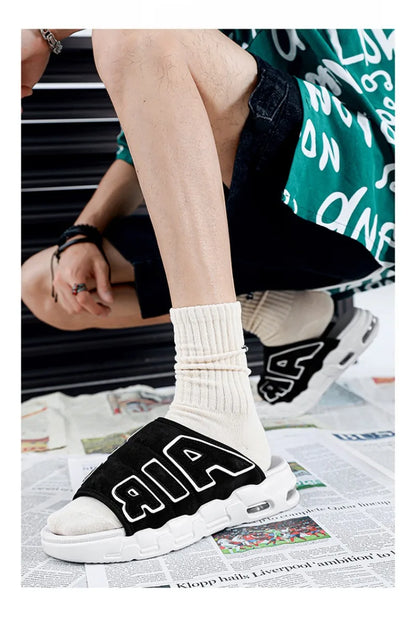 Men's Slippers 2025 Summer Breathable Slippers Large Fashion Platform Casual Shoes for Men New Light Sneakers Zapatos De Hombre