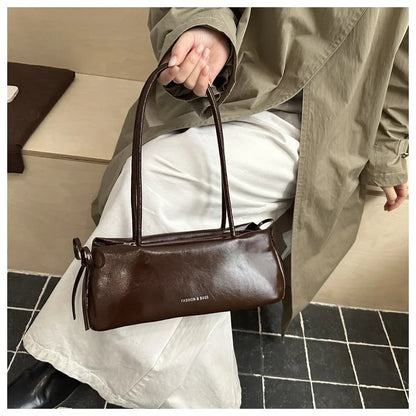New Solid Color Women's Handbag Soft Pu with Knot Shoulder Bag Underarm Bag Lady Designer Bags Luxury Bolsa Feminina handbags