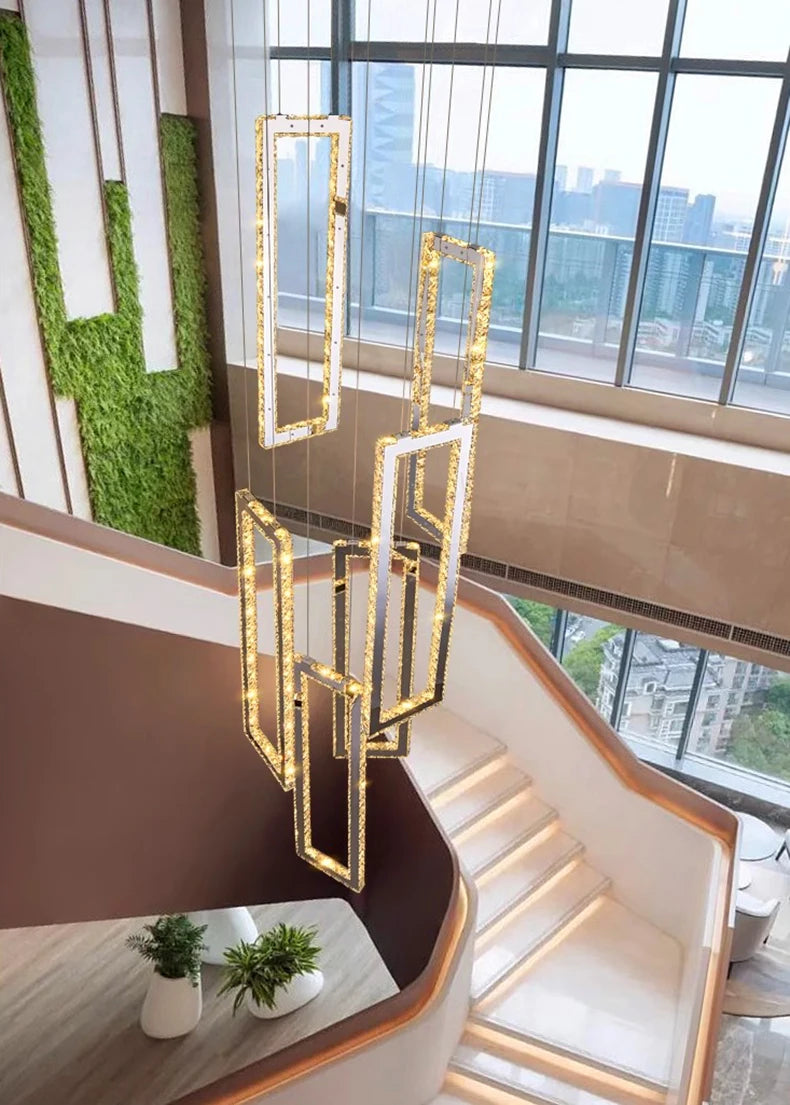 Modern home decoration salon lamps for living room smart crystal Pendant lights dining room indoor lighting
