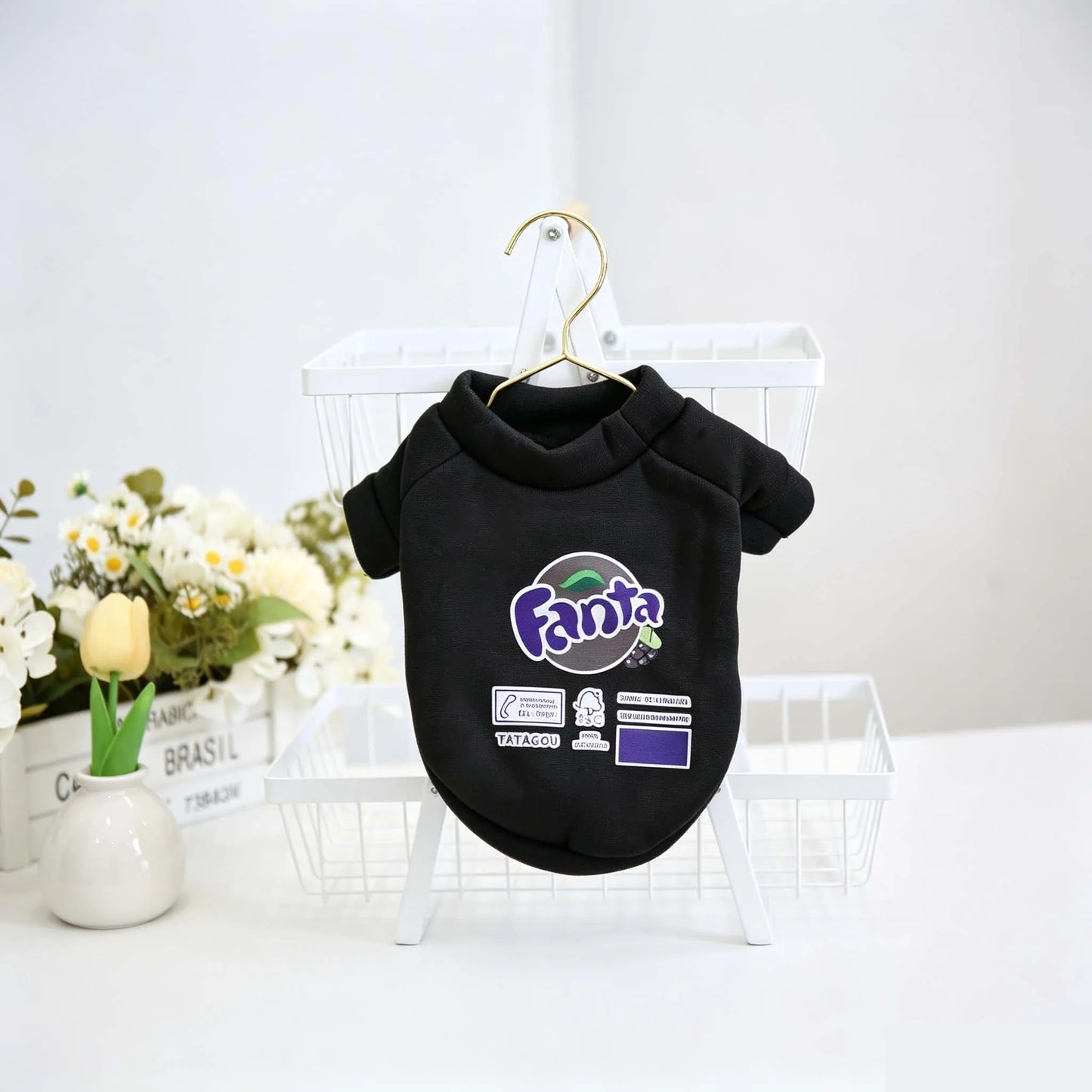 Trendy Printed Pet Sweatshirt Soft Breathable Puppy Shirts Multi Color Cute Outfit For Small Dogs Cats Spring Autumn Daily Wear