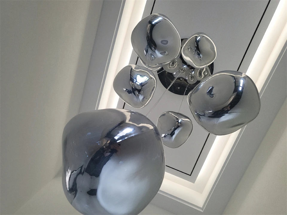 Creative Irregular Pendant Lights Modern LED Lighting Indoor Living Room Villa Hotel Loft Chandelier PVC Glass Lighting Fixtures