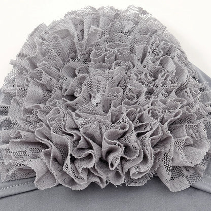 Muslim Under Hijab Cap Big Lace Flower Volumizer Scrunchie Muslim Inner Hijab Islamic  Turban Headwear Female Bonnet Accessories
