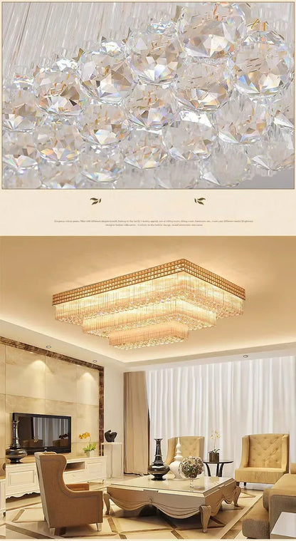 Manufacturers Wholesale Chandelier Lamp Suspend Lobby Gold Hanging Rectangular Living Room Bedroom Restaurant LED Ceiling Lights