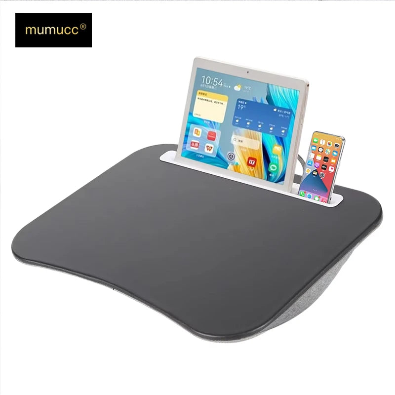 MUMUCC Multifunctional Laptop Desk With Cushion and Filled with Foam Particles, Small Pillow Table, Hard Mouse Pad Large