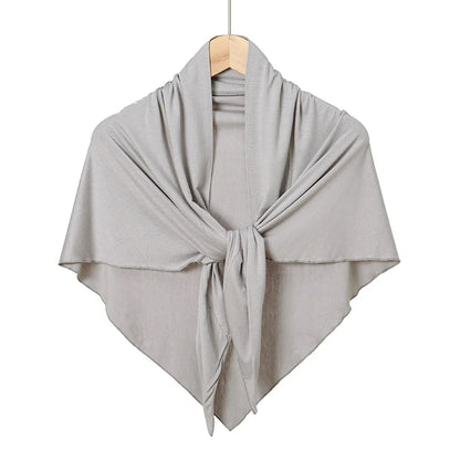 New Triangle Jersey Hijab Scarf For Women Muslim Shawls Headscarf Wraps Solid Color Scarves Head Wrap Islamic Turban Headband