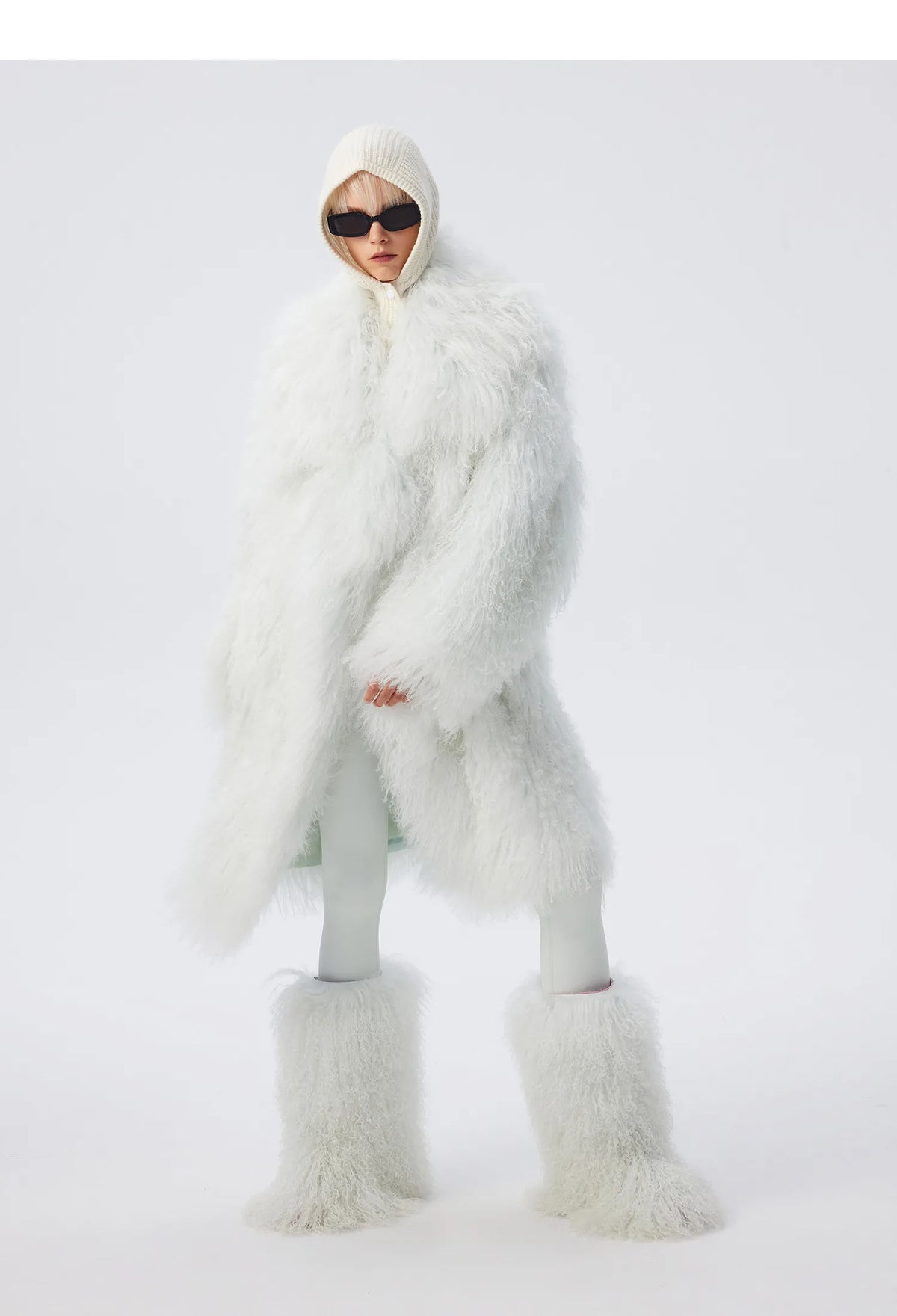 Lautaro Autumn Winter Long Oversized White Thick Warm Soft Faux Fur Coat Women Loose Stylish Luxury Fluffy Overcoat Streetwear