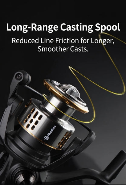 Huidiao ZA All-Purpose Spinning Reel 2000-7000 Fishing Reel 16kg Max Drag 5.2:1 Metal Spool/Handle for Freshwater Saltwater