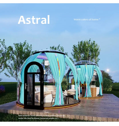 Prefab Polycarbonate Winter Geodesic Clear Dome Tent Green Dome House