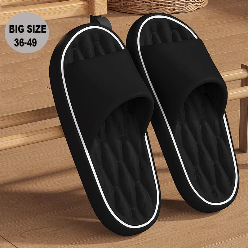 Big Size Men's Slippers Summer Ligtweight Indoor Home Bathroom Sandals Anti-Slip Soft EVA Sole Outdoor Beach Couple shoes