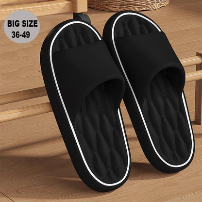 Big Size Men's Slippers Summer Ligtweight Indoor Home Bathroom Sandals Anti-Slip Soft EVA Sole Outdoor Beach Couple shoes