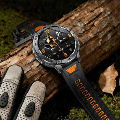TANK Ultra Outdoor Smartwatch 1400mAh Battery Military Watches Waterproof Two-color Tactical LED Flashlight Men Sports Bracelet