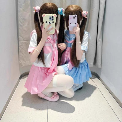 Japanese Pink JK Uniforms College Middle School Students Sailor Uniforms School JK Uniforms Anime Cospaly Students Clothing