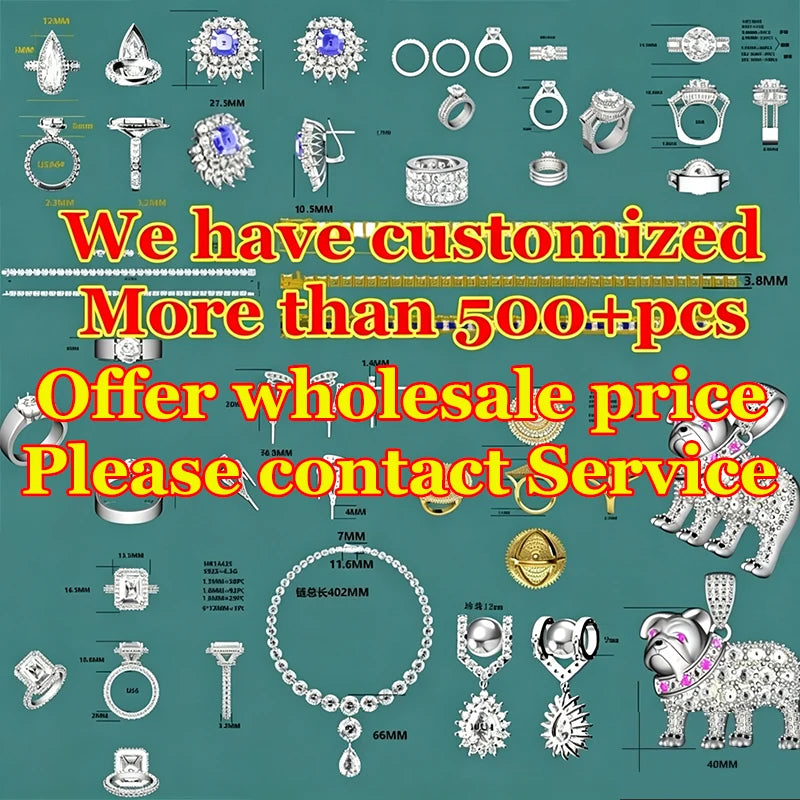Full Shape 1-3ct Moissanite Women's Moissanite Jewelry Sets 925 Silver Plated 18k Gold D Color Necklace Earrings For Women Gift