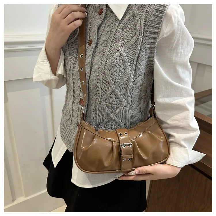 England Style Bags For Women Luxury Designer Handbags And Purses New In Polyester Vintage Rivet Small Underarm Shoulder Bag