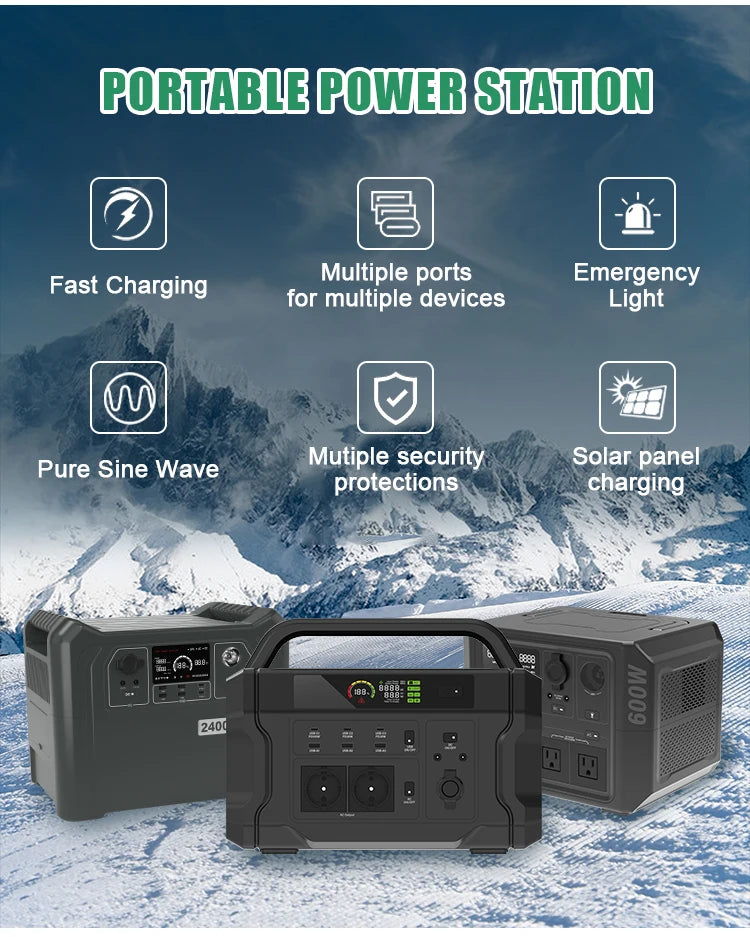 Wholesale 300W Pure Sine Wave Small Solar Generator Power Station Lifepo4 Emergency Portable Electric Power Station for Camping