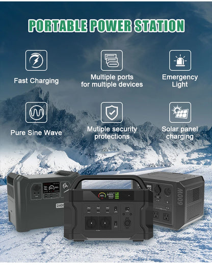 Wholesale 300W Pure Sine Wave Small Solar Generator Power Station Lifepo4 Emergency Portable Electric Power Station for Camping