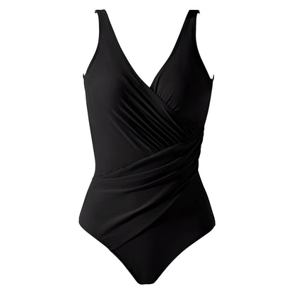 2026 New Sexy V-Neck One Piece Swimsuit For Women Plus Size Swimwear Female Bathing Suits Summer Beach Wear XL Size Swimsuit