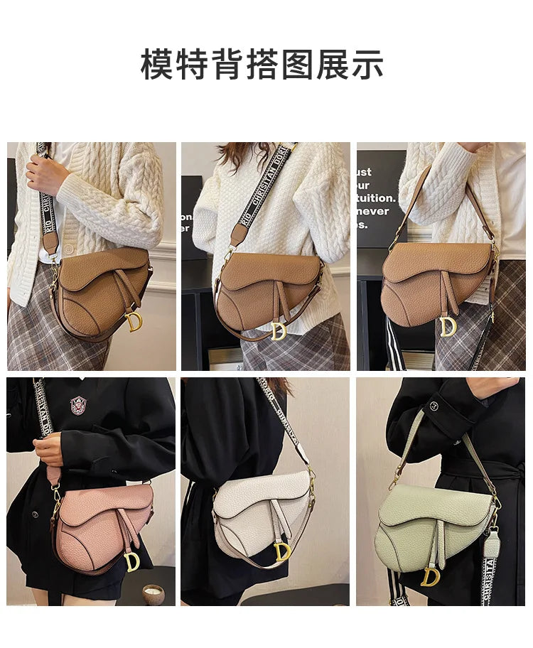 IMJK 24*20*6cm Hot Selling Light Luxury Underarm Saddle Bag, New Niche Design, Casual Shoulder Crossbody Bag Bags