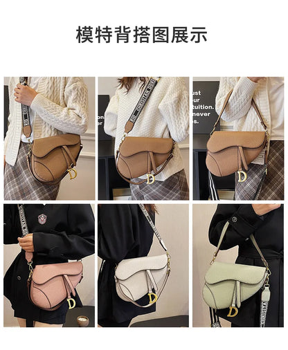 IMJK 24*20*6cm Hot Selling Light Luxury Underarm Saddle Bag, New Niche Design, Casual Shoulder Crossbody Bag Bags