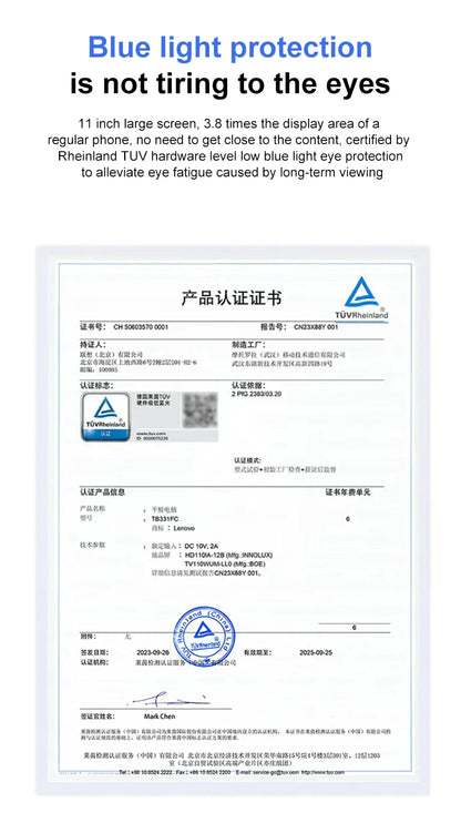Lenovo Xiaoxin Pad 2024 11 Inch Tablet PC Eye Protection Learning Office Online Class Gaming Android Tablet New Arrival