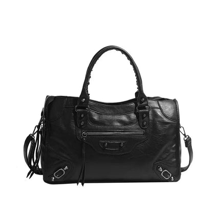 2026 Trendy Motorcycle Bags Women's City Tote Bag Y2k Classic Street Fashionable Shoulder Pu Leather Crossbody Handbag