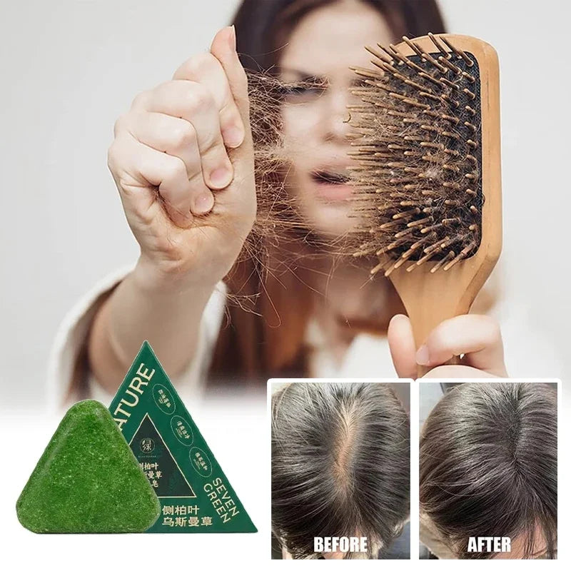 Arborvitae Leaf Shampoo Bar Usman Herbs Strengthen Hair Thicken Hair  Oil Control Anti-dandruff Oriental Natural Shampoo Bar