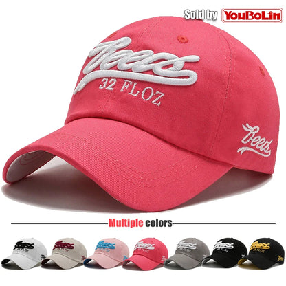 Letters 3D Embroidery Cotton Adjustable Baseball Cap Sun Hat Trucker Caps Dad Hats