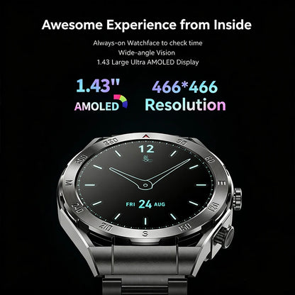 2026 New TWS 2-in-1 Smart Watch Earphones 1.43 "AMOLED Screen with Heart Rate Sleep Monitoring Music Player NFC IP67 Smartwatch