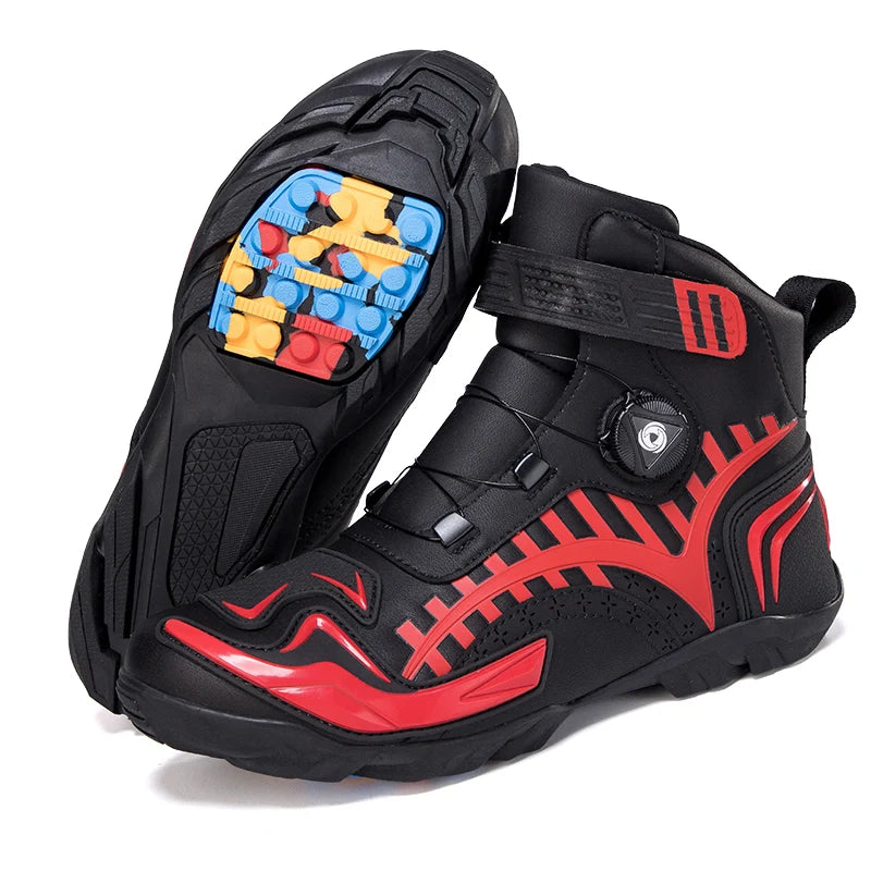 Motorcycle Boots Men Motor Motorbike Motorcycle Shoes Motocross Off-Road Racing Boots Riding Shoes Anti-fall Motorcycle Boots