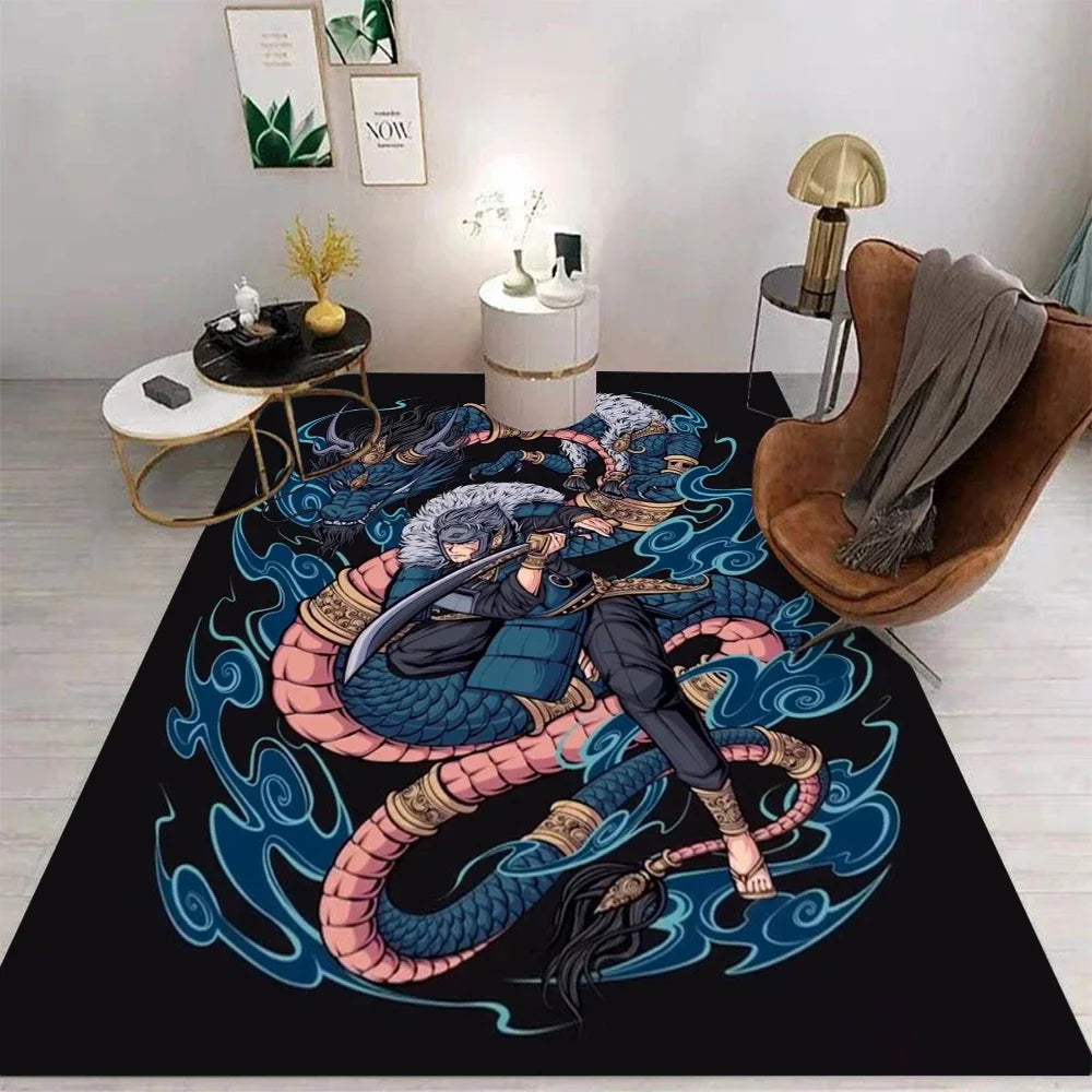 Famous Japanese Anime Printed Carpet Free Exploration Style Decor Rug Home Room Non Slip Area Rugs Cloakroom Floor Matfloor Mat