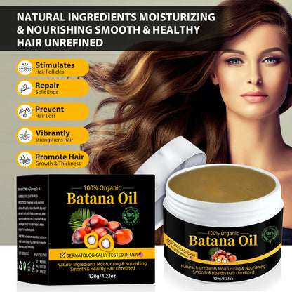 120g Batana Hair Oil Repair Split Ends Nourish Scalp Strengthen Hair Roots for Growth & Shine Hair Care Oil