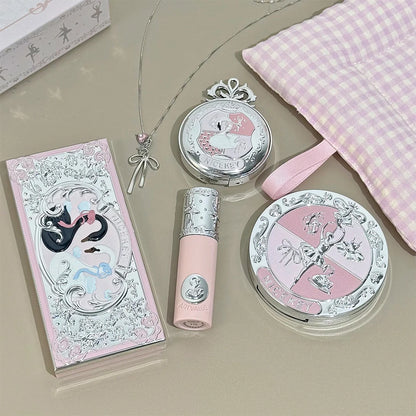 NICEKEY Makeup Sets Include 1*Lip Stain,1*Pressed Powder,1*Highlight Powder,1*Eyeshadow Palette With Necklace Gift Cosmetics Kit