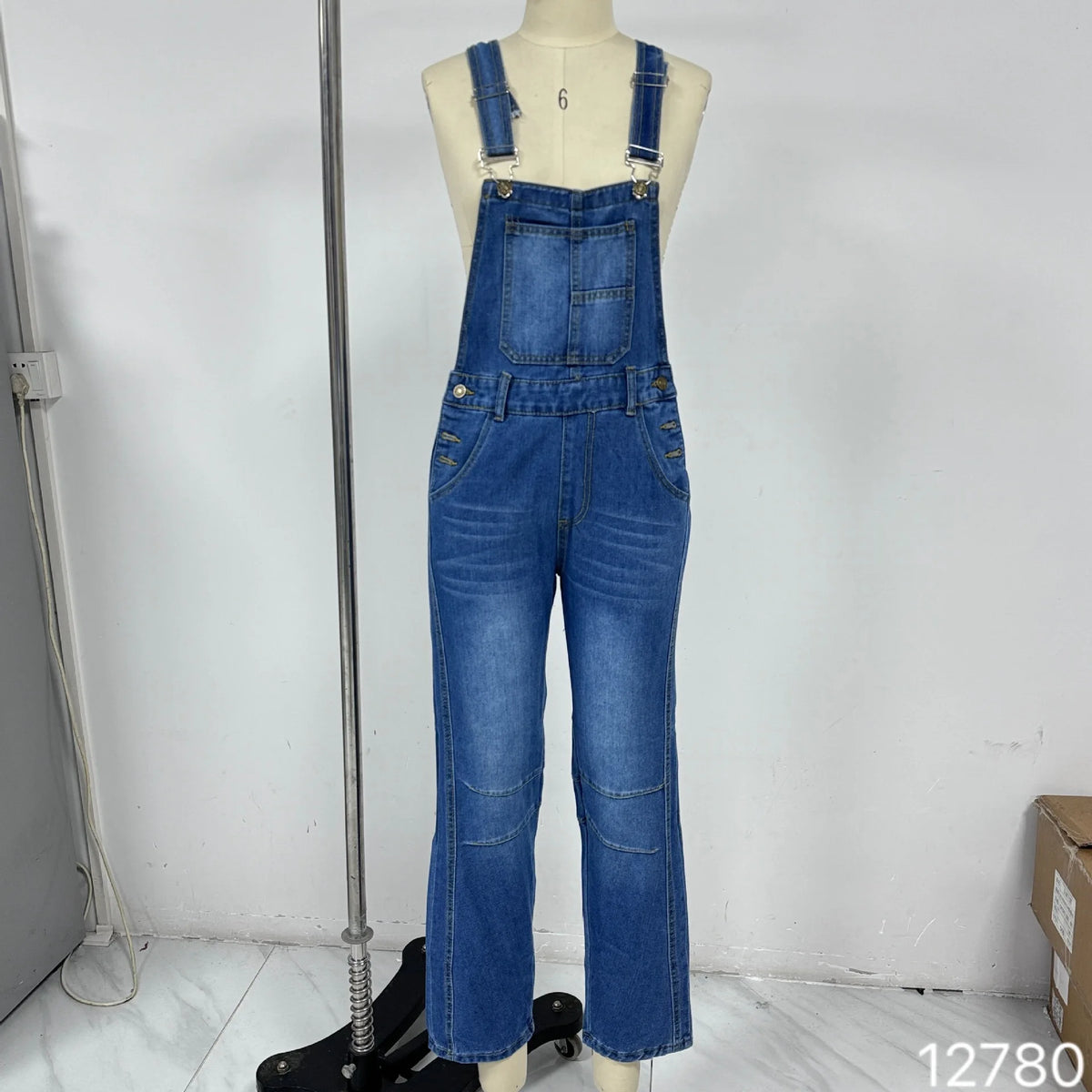 Women Overalls Jumpsuits Jeans One Piece Trousers Vintage Washed Distressed Denim Straight Cargo Pants Streetwear Suspenders