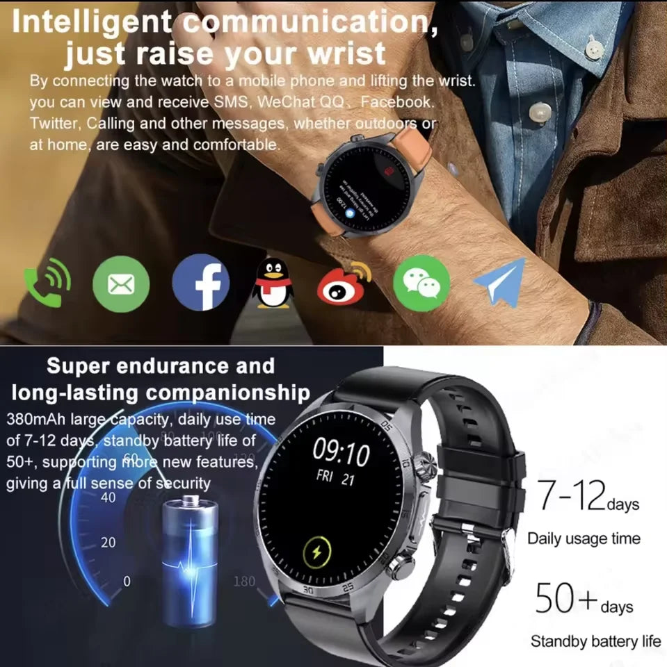 2026 New Medical Grade ECG Smart Watch Laser Treatment Accurate Measurement Blood Lipid Blood Oxygen BMI Sport Health Smartwatch