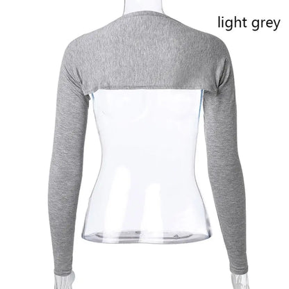 Undershirt Arm Sleeves Shawl Islamic Long Shoulder Sleeves Soft Modal Crop Top Stretchy Muslim Arm Cover Shrug Women