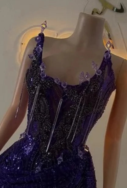 Black Crystal Beaded Homecoming Prom Dress Mermaid Mini Cocktail Valentine's Day Birthday Dress Luxury 2026 Blackgirl Customized