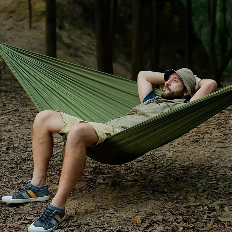 1Set Hammock with Straps and Storage Bag Suitable for Beach Picnics, Hiking,Lightweight and Durable Outdoor Lounge Chairs,Swings