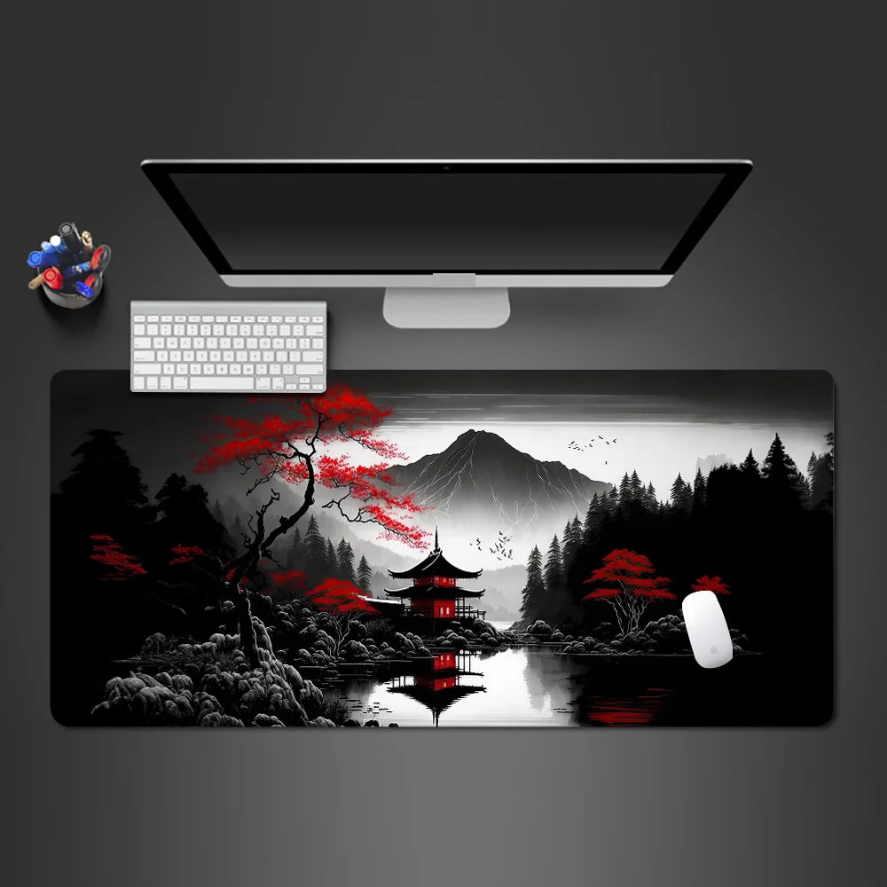 Mouse Pad Sakura Landscape Desk Accessories Mat Gamer Rug Xxl Keyboard Pad 1000X500x3MM Desk Mat Office Carpet Gaming Mouse Mats