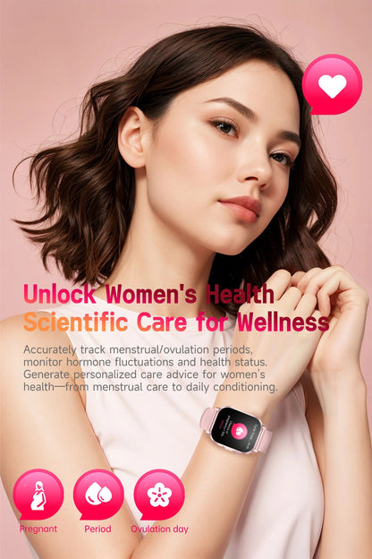 2026 New Body Analysis Health Smart Watch ECG+PPG Uric Acid Blood Pressure Blood Oxygen Clock Call AMOLED Smart Watch Men Women