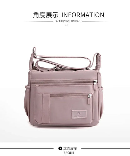 Fashion Shoulder Crossbody Bag for Women Messenger Bags Waterproof Nylon Ladies Handbag Tote Bags for Women Sac A Main Femme