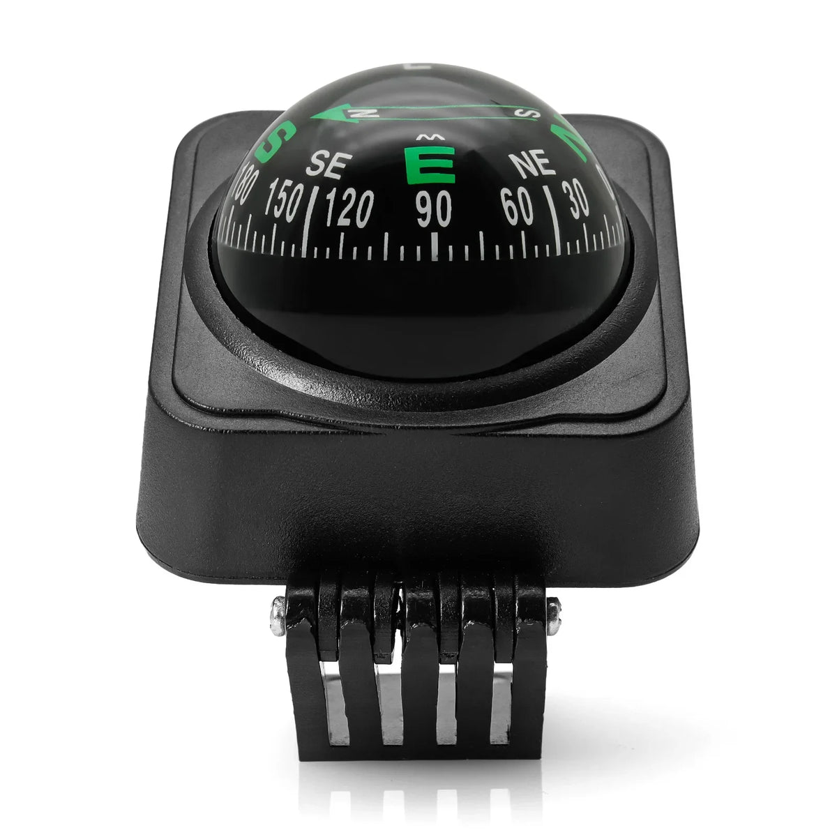 Marine Navigation Compass Guide Ball 360° Pivoting Magnetic Compass Dash-Mount High-Precision Black Compasses with Suction Cup