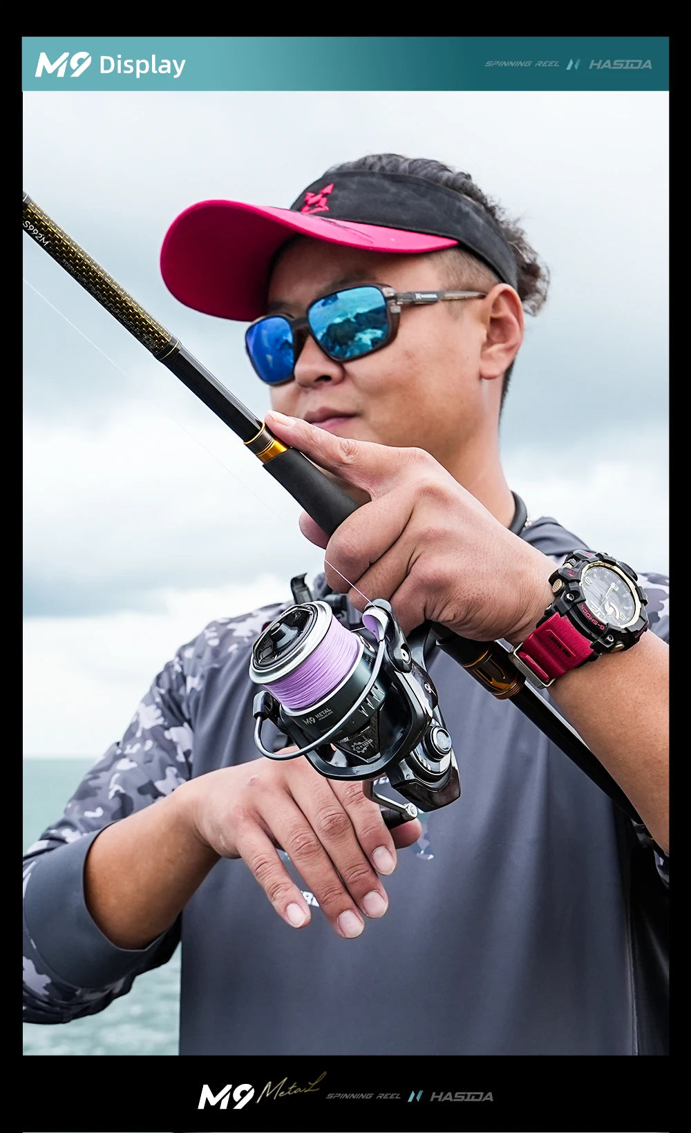 HASIDA M9 Full Metal Sea Spinning Reel 12kg Max Drag Slow Descent Dense 6 Sets Waterproof System Professional for Saltwater