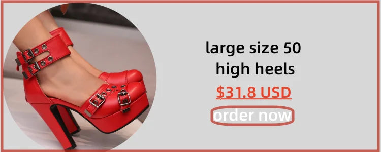 Platform Women's Sandals Summer Shoes White Red Black High Heels Ankle Strap Flip Flops Wedding Party Shoes Large Size 45 50