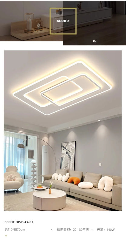 Modern LED Ceiling Lamp Square Ultrathin Living Room Lights with Remote Control Bedroom Study Dining Home Decor Lighting Fixture