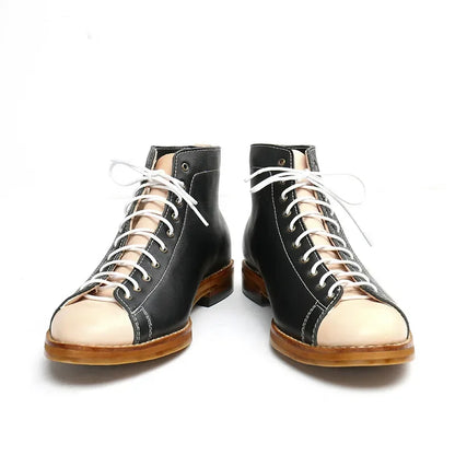 High-tooling Boots Men's Goodyear-Welted Vintage Boots Men's Retro Shoes Chelsea Fashion Trend Dress Black Desert Boots Men