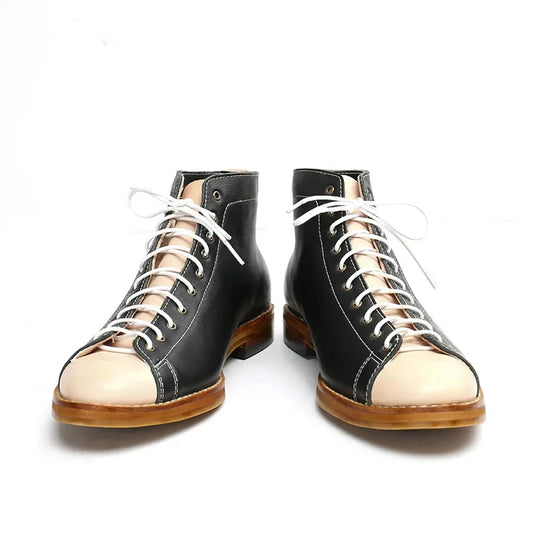 High-tooling Boots Men's Goodyear-Welted Vintage Boots Men's Retro Shoes Chelsea Fashion Trend Dress Black Desert Boots Men