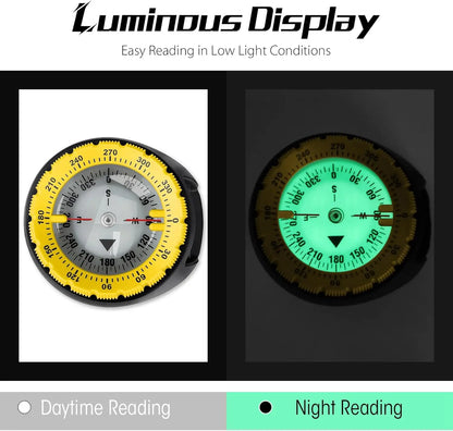 Digital Underwater 50m Diving Compass Professional Waterproof Navigator Digital Scuba Luminous Balanced Watch Swimming Outdoor